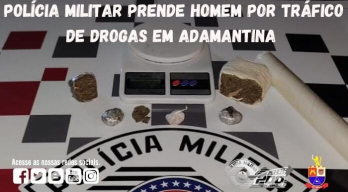 Homem arremessa droga pela janela mas é preso por tráfico em Adamantina