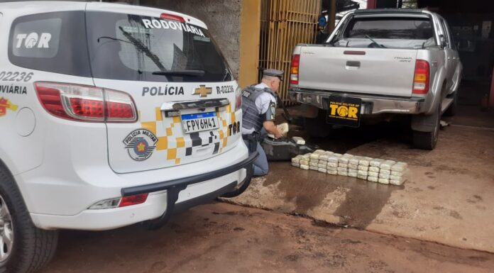 Casal é preso com mais de 49 quilos de cocaína na SP-563 em Teodoro Sampaio
