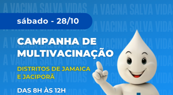 Amanhã terá campanha de multivacinação em Jamaica e Jaciporã