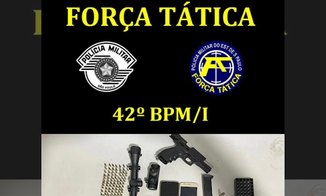 Homem é preso por porte ilegal de armas de fogo, munições e carregadores em Caiuá