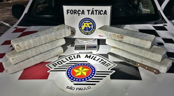 PM prende homem por tráfico e apreende mais de 5,8 quilos de maconha em Dracena