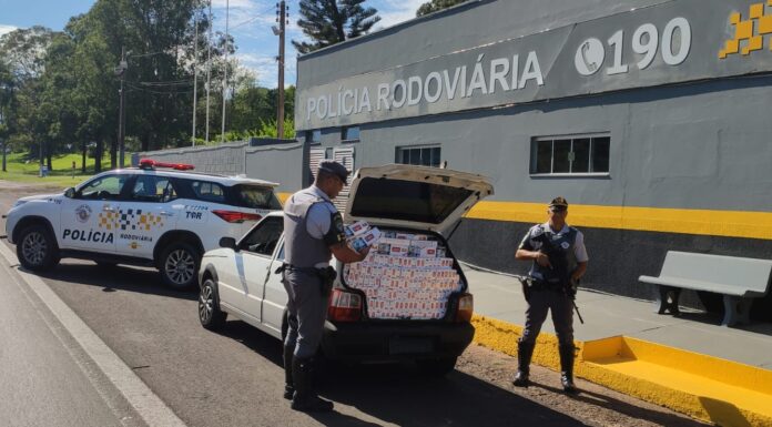 Polícia Rodoviária apreende 14,5 mil maços de cigarros na SP-425 em Prudente