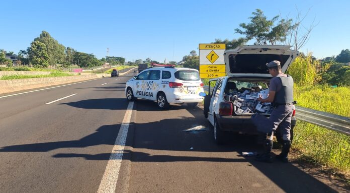Motorista foge ferido após acidente na SP-425, mas é preso por contrabando em Presidente Prudente