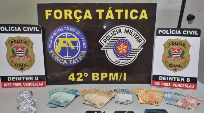 Operação da Polícia Civil e Militar prende casal por tráfico de drogas em Presidente Venceslau