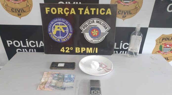POLÍCIAS CIVIL E MILITAR PRENDEM TRAFICANTE COM COCAÍNA EM PRESIDENTE VENCESLAU