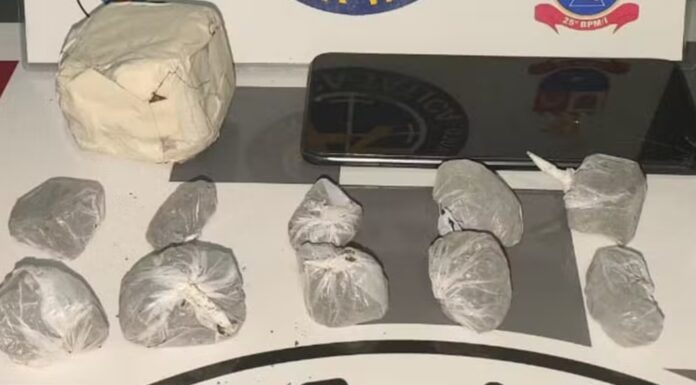 Após cair de bicicleta durante fuga, rapaz de 20 anos acaba preso por tráfico de droga, em Dracena