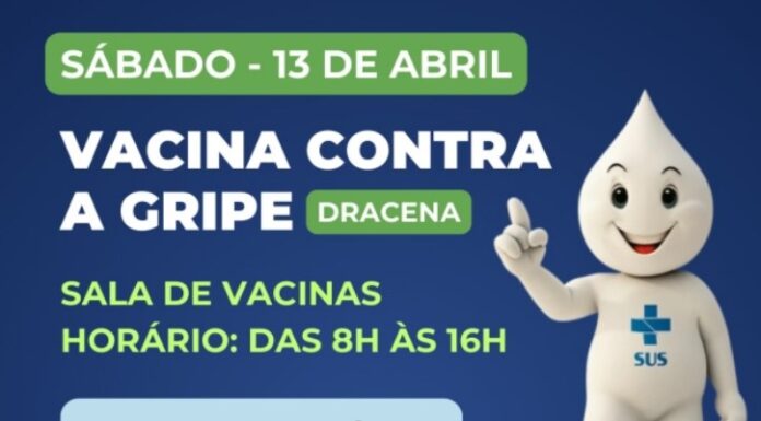 SÁBADO É DIA DE VACINAÇÃO CONTRA A GRIPE