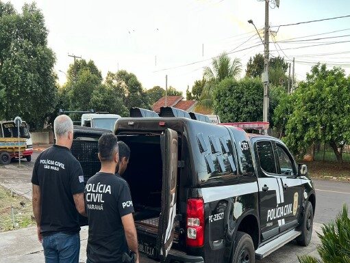 POLICIAIS CIVIS DO 1º DP DE ROSANA CUMPREM MANDADO DE PRISÃO NA CIDADE DE GUAIRAÇA-PR