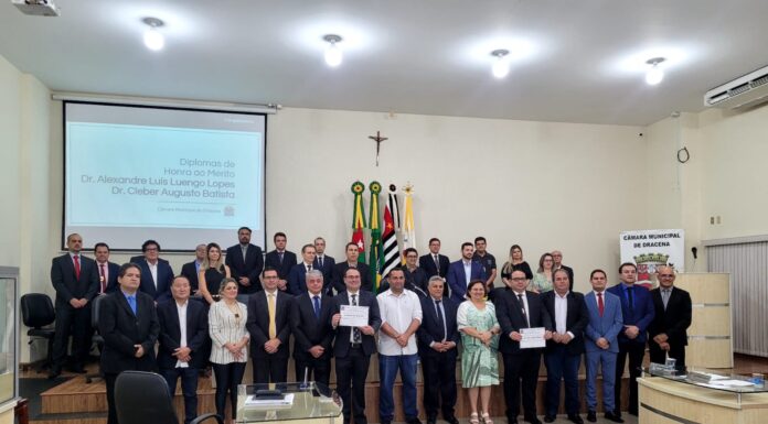 DELEGADOS DA POLÍCIA CIVIL RECEBEM HOMENAGEM DA CÂMARA MUNICIPAL DE DRACENA