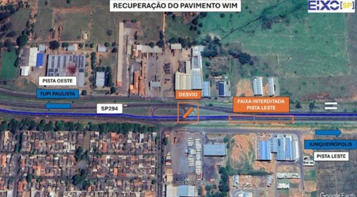 TRECHO DA RODOVIA NA ENTRADA DE DRACENA PASSARÁ POR OBRAS NESTA SEMANA