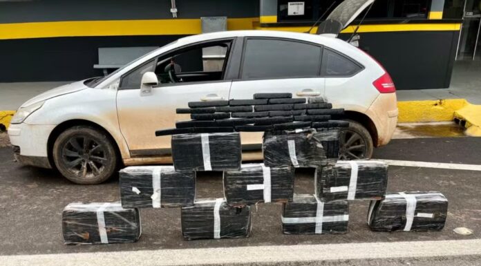 Para despistar abordagem policial, motorista entra em motel às margens de rodovia, mas acaba preso com quase 160kg de maconha