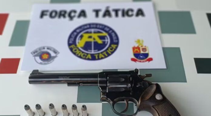 Após guardar arma de fogo sem registro no trabalho, homem é preso em flagrante em Dracena
