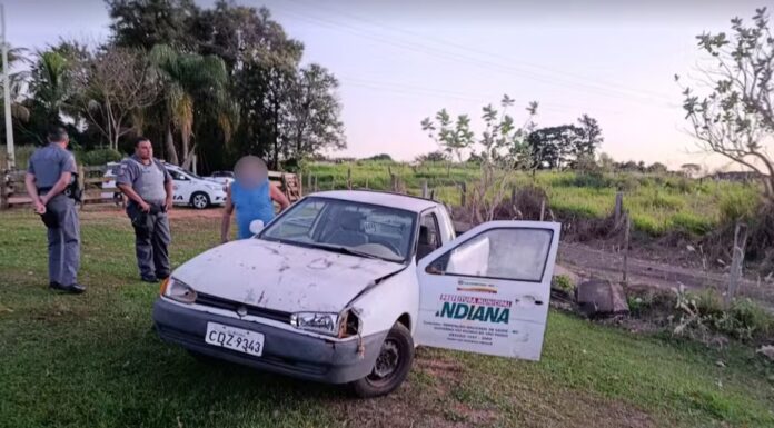 Em intervalo de uma semana, carros oficiais são furtados em Indiana e Irapuru e abandonados em zonas rurais