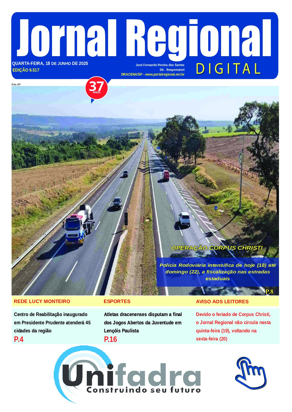 JORNAL REGIONAL, 18 DE JUNHO DE 2025