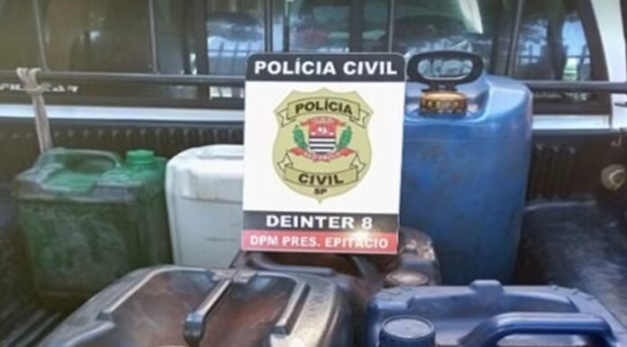 Funcionário público municipal e esposa suspeitos de desviar óleo diesel da Prefeitura são presos em flagrante em Presidente Epitácio