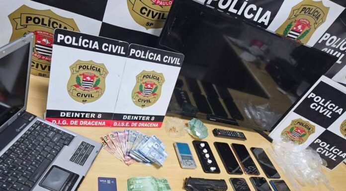 POLÍCIA CIVIL PRENDE TRÊS PESSOAS E DESARTICULA PONTO DE TRÁFICO DE DROGAS EM DRACENA.
