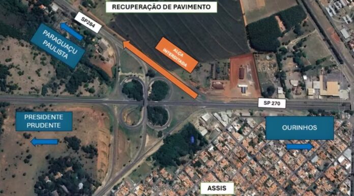 Alça de acesso à SP-284 será interditada para obras em Assis; confira as rotas alternativas