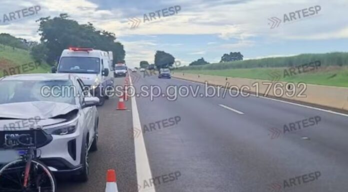 Ciclista morre após ser atingido por carro na Rodovia Orlando Quagliato em Ourinhos