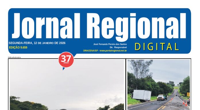JORNAL REGIONAL, 12 DE JANEIRO DE 2026