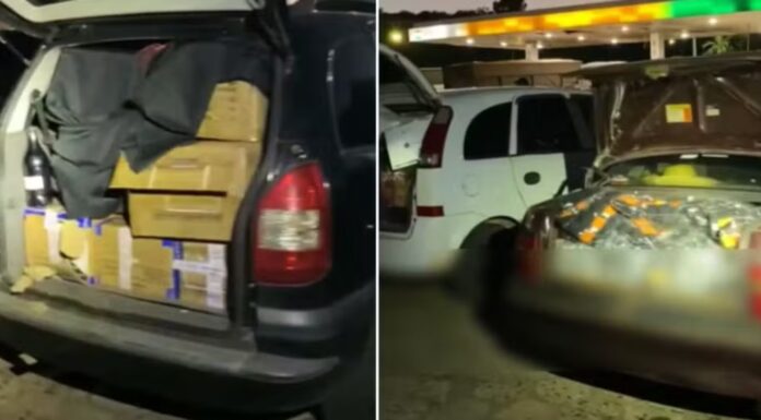 Operação policial apreende comboio com 11 carros carregados de mercadorias ilegais no interior de SP