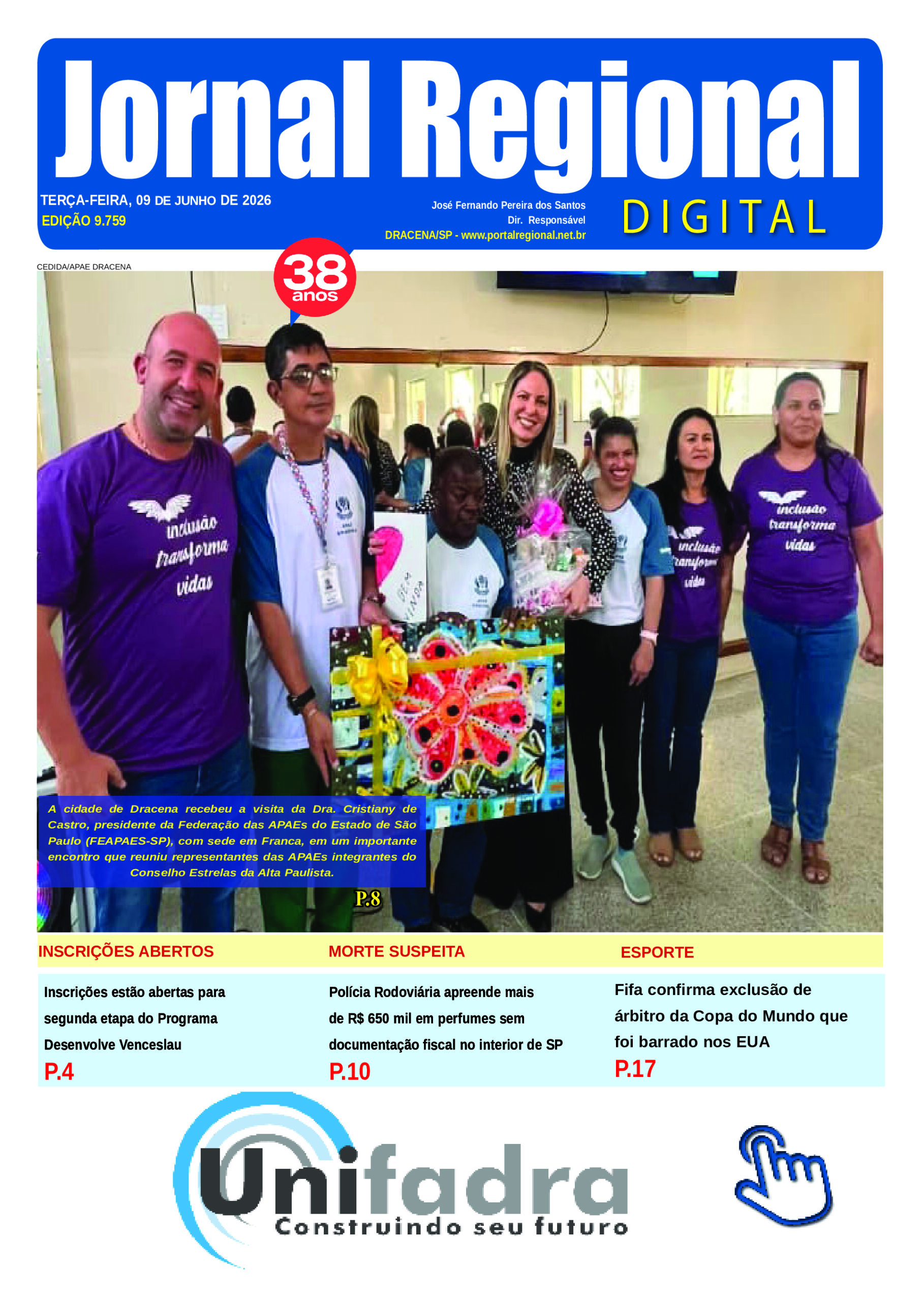 JORNAL REGIONAL, 09 DE JUNHO DE 2026