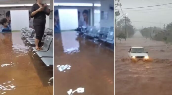 Chuva forte alaga unidade de saúde e causa transtornos em Paulicéia
